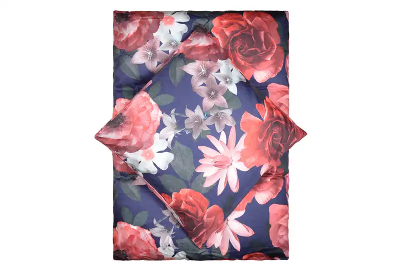 Satin-Bettwäsche Flower